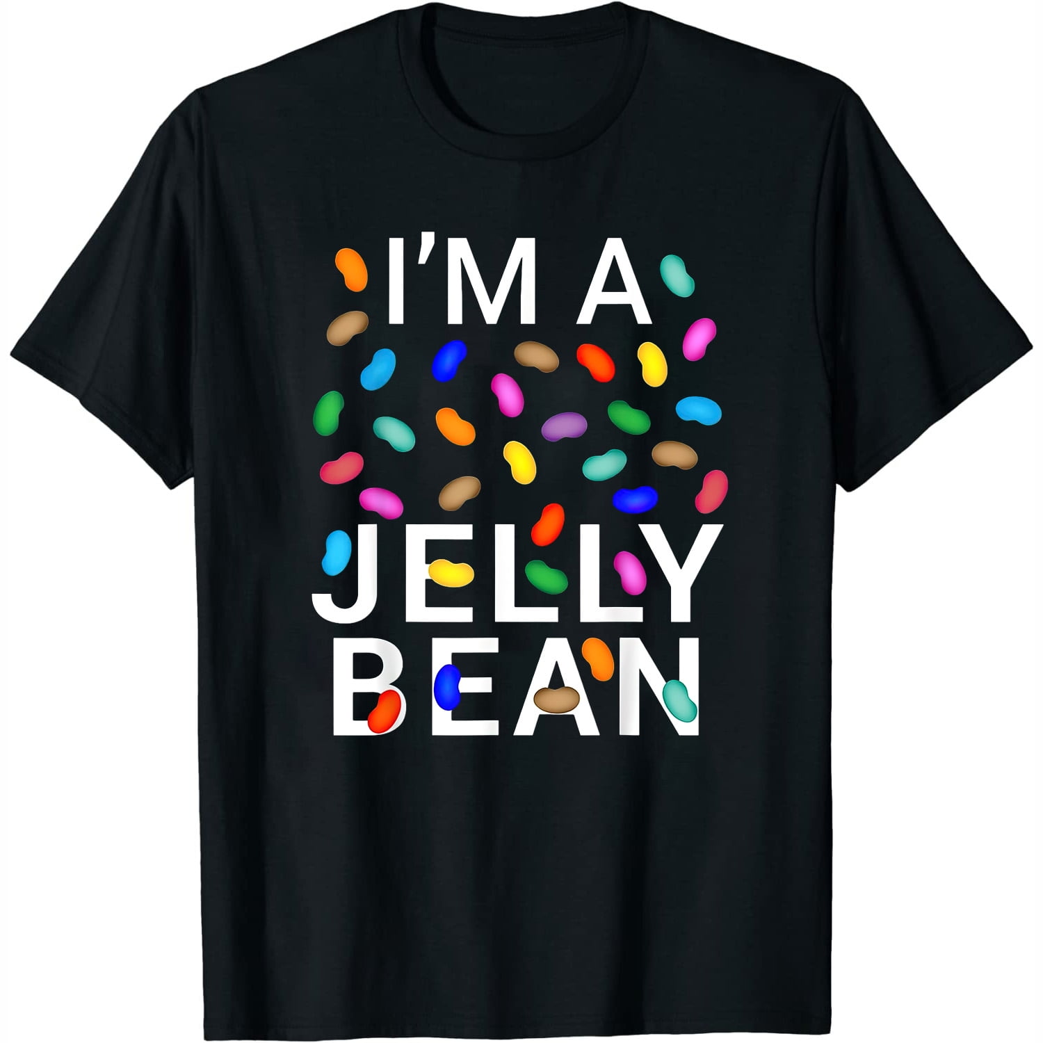 Womens I'M Jelly Bean Halloween Candy Costume TShirt Black
