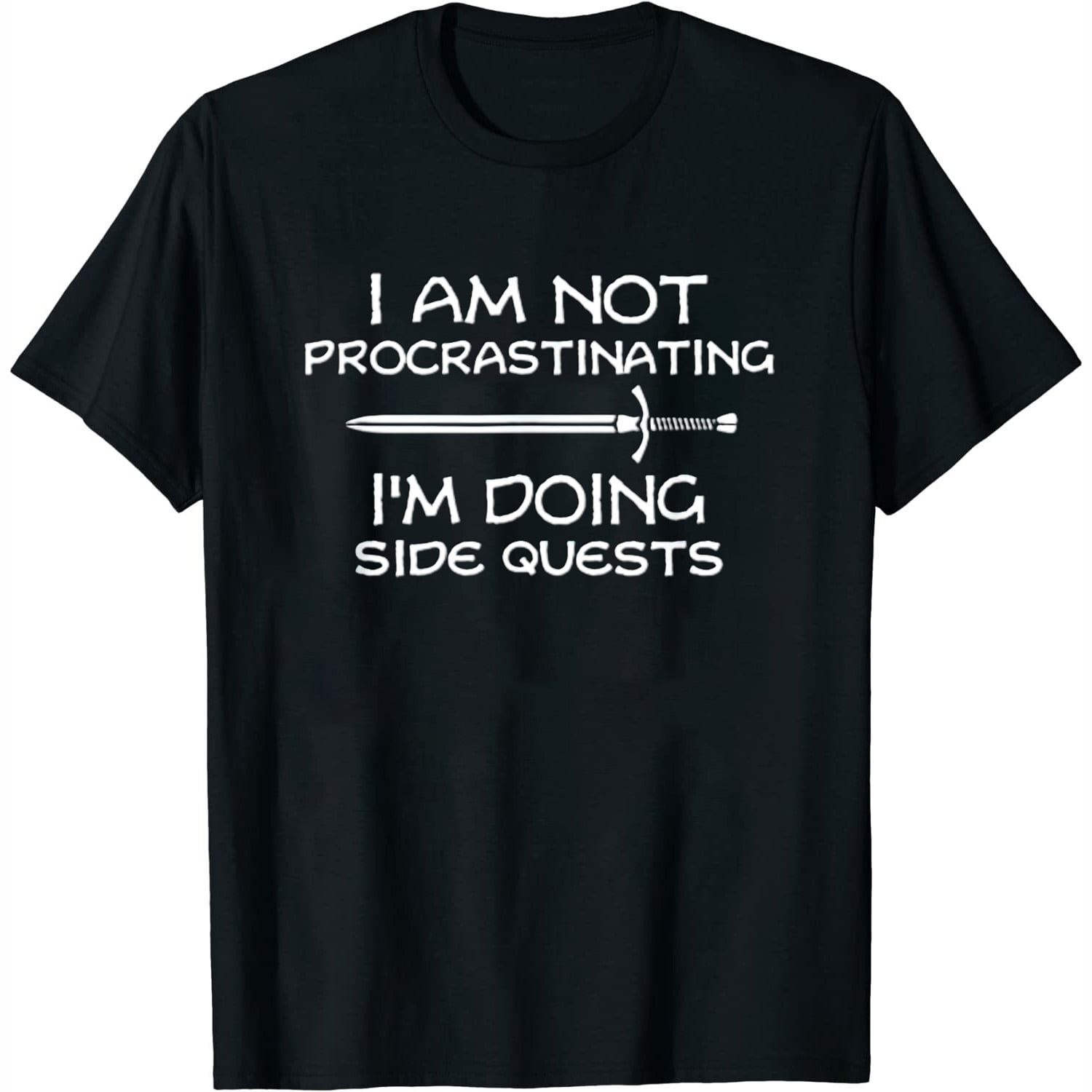 Womens I'M Not Procrastinating I'M Doing Side Quests Rpg Gamer T-Shirt ...