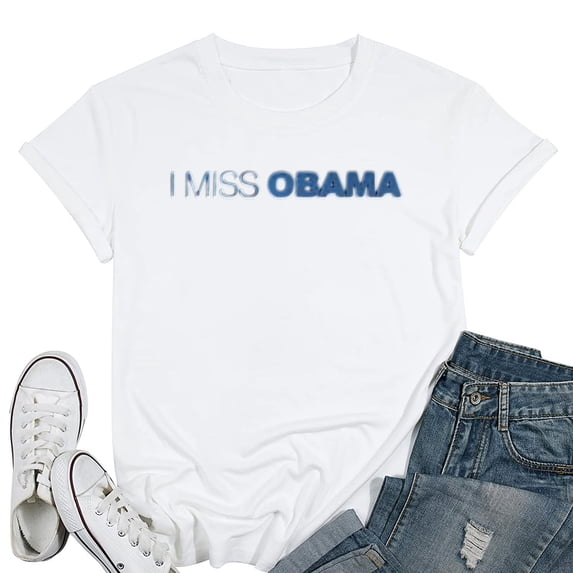 Womens I Miss Obama Short Sleeve T Shirt Short Sleeve T White Large