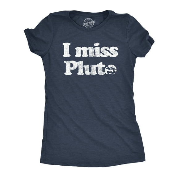 Womens I Miss Pluto T Shirt Funny Solar System Science Planets Graphic Novelty Tee Womens Graphic Tees