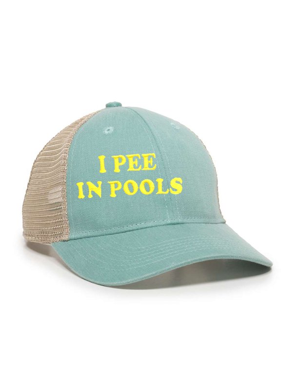 Womens I Pee In Pools Ponytail Mesh Back Cap