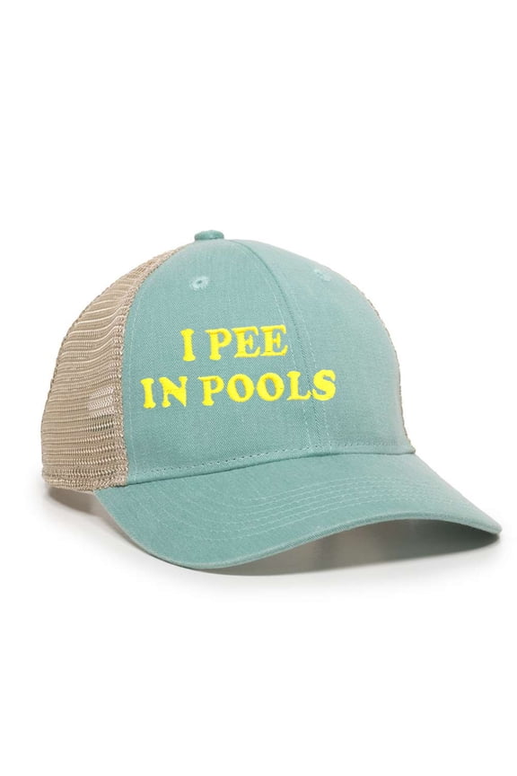 Womens I Pee In Pools Ponytail Mesh Back Cap