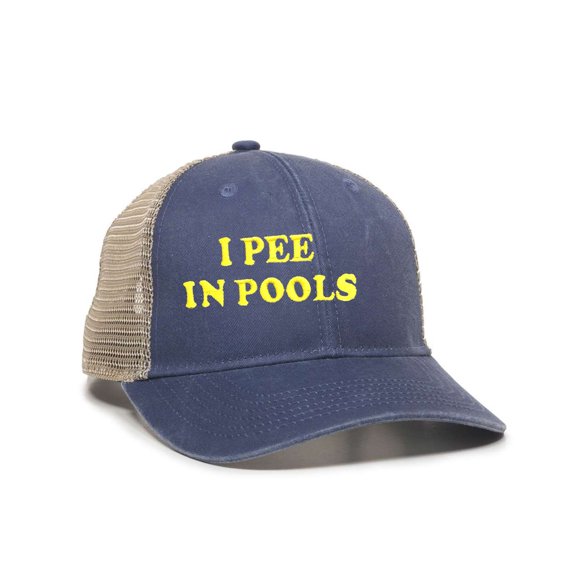 Womens I Pee In Pools Ponytail Mesh Back Cap