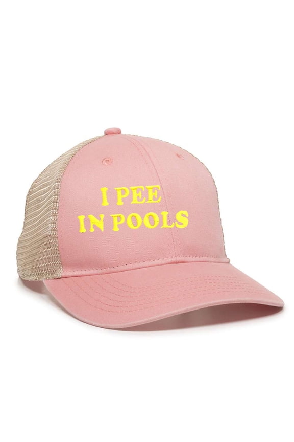 Womens I Pee In Pools Ponytail Mesh Back Cap