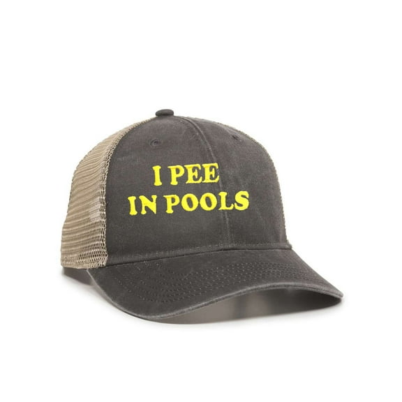 Womens I Pee In Pools Ponytail Mesh Back Cap
