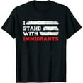 thumbnail image 1 of Womens I Stand With Immigrants Retro Vintage Gift T-Shirt Black 2X-Large, 1 of 5