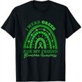 thumbnail image 1 of Womens I Wear Green For My Friend Rainbow Glaucoma Awareness T Shirts Black 2X-Large, 1 of 5