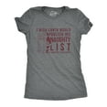 thumbnail image 1 of Womens I Wish Santa Would Publish His Naughty List T Shirt Funny Christmas Top Cool Womens Graphic Tees, 1 of 9