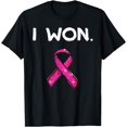 thumbnail image 1 of Womens I Won Survivors T Shirt Breast Cancer Awareness Shirt T-Shirt, 1 of 3