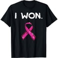 thumbnail image 1 of Womens I Won Survivors T Shirt Breast Cancer Awareness Shirt T-Shirt, 1 of 6