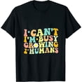 thumbnail image 1 of Womens I can't I'm Busy Growing 2 Humans Twin Mom Pregnancy Funny T-Shirt, 1 of 5