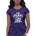 thumbnail image 1 of Womens I'd Flex But I Like This Shirt Funny T-Shirt, 1 of 1
