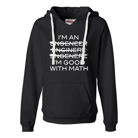 Womens I'm An Engineer I'm Good At Math Deluxe Soft Hoodie