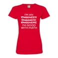 thumbnail image 1 of Womens I'm An Engineer I'm Good At Math Deluxe Soft T-Shirt, 1 of 1