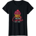 thumbnail image 1 of Womens I'm His Cupcake Couple Relationship Cute Valentines Day T-Shirt, 1 of 5