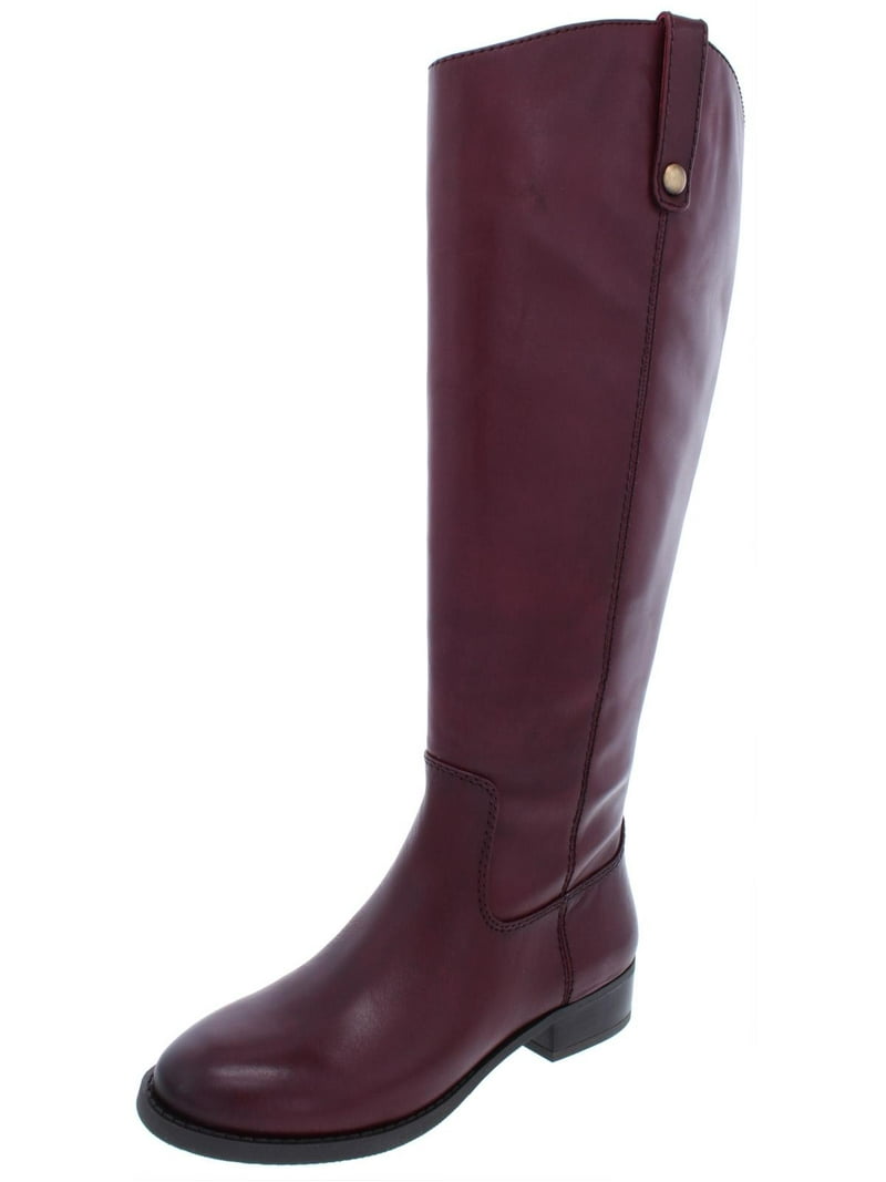 Womens I35 Fawne Wide Calf Riding Boots, Merlot - Walmart.com