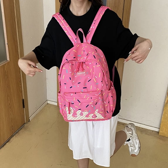 Womens Ice Cream Series Backpack Sweet College Style Bookbag for Students Back to School Backpack for Women