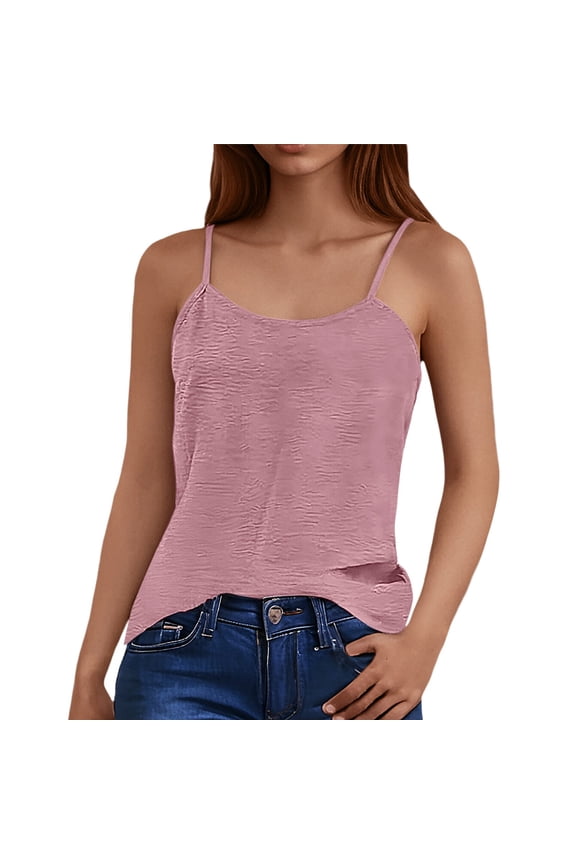 Womens Ice Silk Cami Tank Top Backless Loose Fit Sleeveless Summer Textured Blouse Shell Vest Top Soft Tee XL