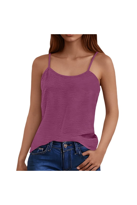 Womens Ice Silk Cami Tank Top Backless Loose Fit Sleeveless Summer Textured Blouse Shell Vest Top Soft Tee XXL