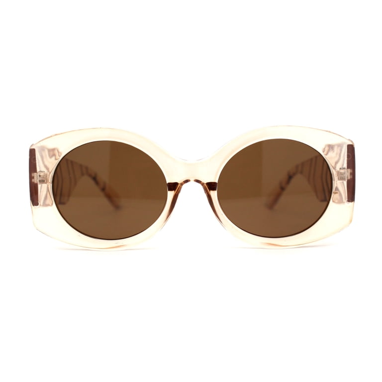 Womens Iconic Clout Mod Oval Thick Arm Plastic Sunglasses  display picture 1