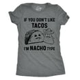 thumbnail image 1 of Womens If You Dont Like Tacos Im Nacho Type T shirt Funny Sarcastic Tee Ladies Womens Graphic Tees, 1 of 7