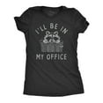thumbnail image 1 of Womens Ill Be In My Office T Shirt Funny Raccoon Garbage Trash Can Tee for Ladies Womens Graphic Tees, 1 of 9