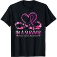 thumbnail image 1 of Womens Im A Survivor Breast Cancer Awareness Pink Ribbon T-Shirt Black Small, 1 of 4