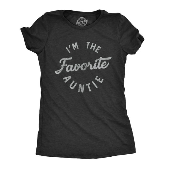 Womens Im The Favorite Auntie T Shirt Cute Niece Nephew Family Tee Womens Graphic Tees