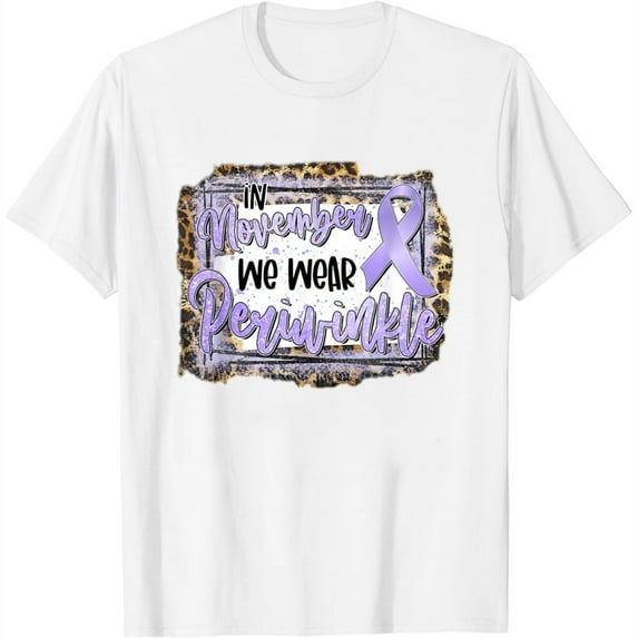 Womens In november we wear periwinkle stomach cancer awareness T-Shirt White Small