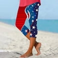 thumbnail image 1 of Womens Independence Day Leggings Womens Capri Leggings Yoga Pants Women Capris Pants for Women Summer High Waisted Printing Capris Matching Slim Fitting Yoga Gym Pants, 1 of 5