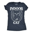 thumbnail image 1 of Womens Indoor Cat Funny T Shirt Introvert Sarcastic Tee for Ladies Womens Graphic Tees, 1 of 9