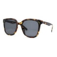 thumbnail image 1 of Womens Inset Lens Horn Rim Retro Plastic Chic Sunglasses Tortoise - Black, 1 of 4