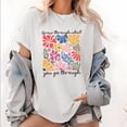 thumbnail image 1 of Womens Inspirational Floral Graphic Tees "Grow Through What You Go Through" Print T Shirts Fashion Daily Outfits Pattern Tops,S-5XL, 1 of 6