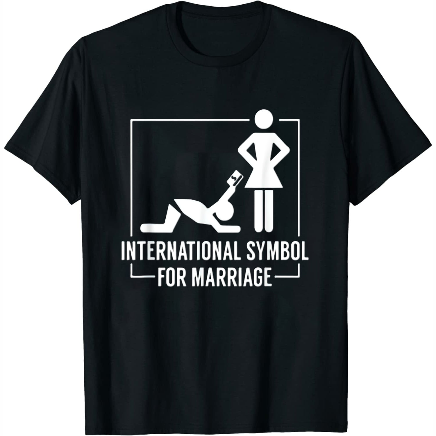 Womens International Symbol Of Marriage T-Shirt Funny Marriage Tee ...