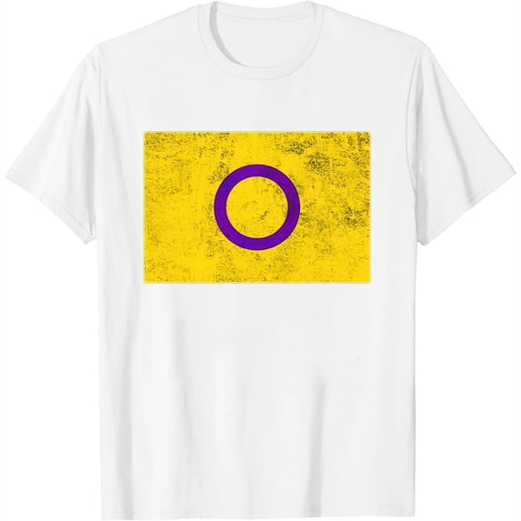 Womens Intersex Pride Flag Identity Lgbt Gay Graphic Sweatshirt White 4X-Large