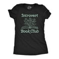 thumbnail image 1 of Womens Introvert Book Club T Shirt Funny Cute Book Worm Reading Lovers Tee for Ladies Womens Graphic Tees, 1 of 9