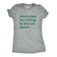 thumbnail image 1 of Womens Introverted But Willing to Discuss Plants T Shirt Funny Gardening Tee Womens Graphic Tees, 1 of 7
