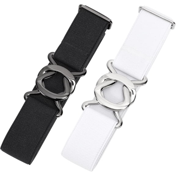 Womens Invisible Belt Comfortable Elastic Adjustable No Show Web Belt Metal Buckle Belt