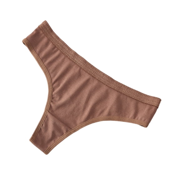 Womens Invisible Seamless Thong, 4-Way Stretch Nylon Spandex, Soft No Panty Lines, Low Rise Underwear, Flex Fit S-L, Coffee (Brown),Size Free Size