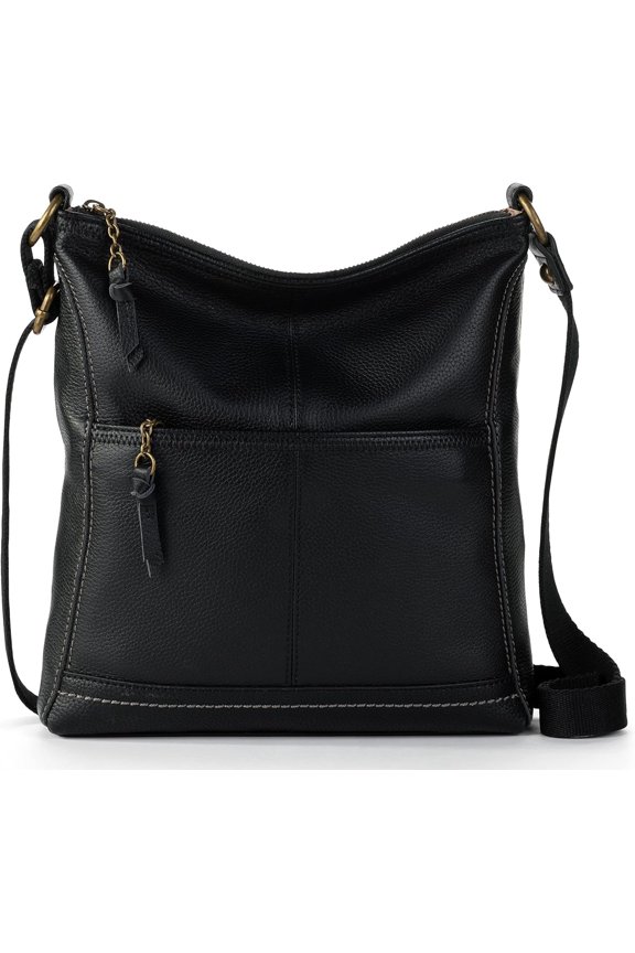 Womens Iris Crossbody in Leather Casual Purse With Adjustable Strap Zipper Pockets