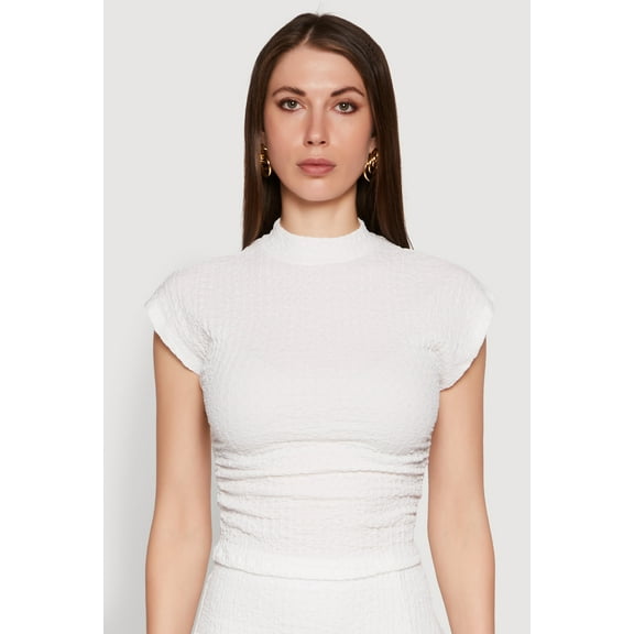 Womens Iris Textured Knit Blouse