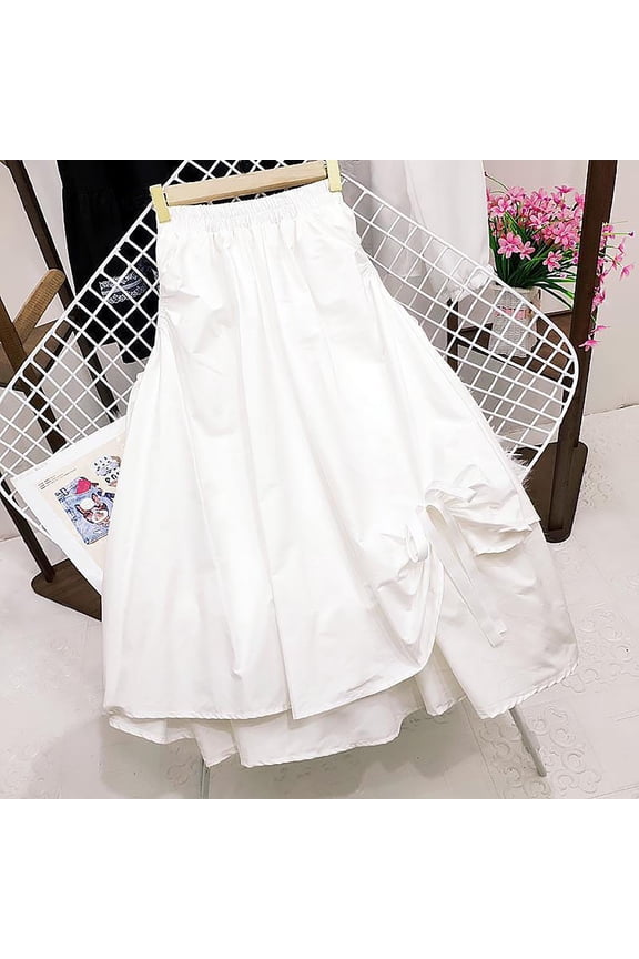 Womens Irregular A Line Midi Skirt With Big Swing Summer Casual Skirt Rip Skirt Length 2 Floral Midi Skirt Denim Skirts for Women Knee Length Extra Long Bed Skirt Petite Skirts for Women Long Bed