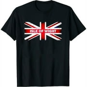 Womens Isle Of Wight County England Uk British Flag Short Sleeve T-Shirt Black X-Large