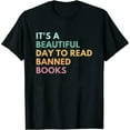 thumbnail image 1 of Womens It'S A Beautiful Day To Read Banned Books T-Shirt Black 2X-Large, 1 of 5