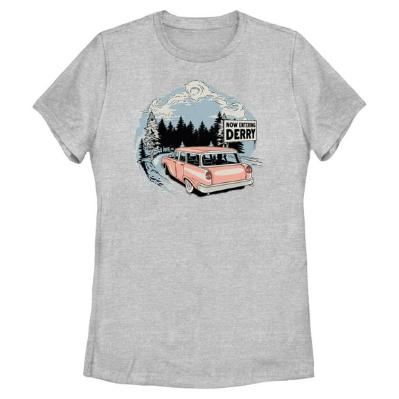 Womens It: Welcome to Derry Now Entering Retro Sign T Shirt