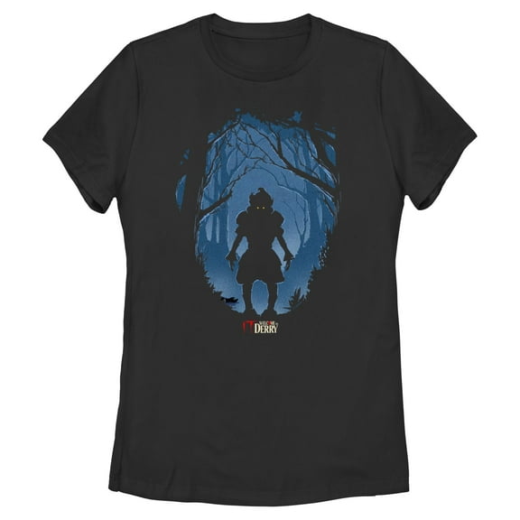 Womens It: Welcome to Derry Pennywise Shadow in the Woods T Shirt