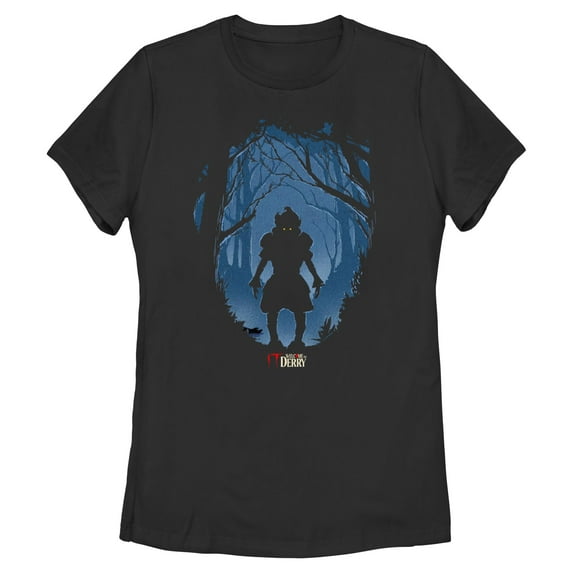 Womens It: Welcome to Derry Pennywise Shadow in the Woods T Shirt