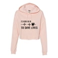 thumbnail image 1 of Womens It's A Beautiful Day To Save Lives Cropped Hooded Sweatshirt, 1 of 1