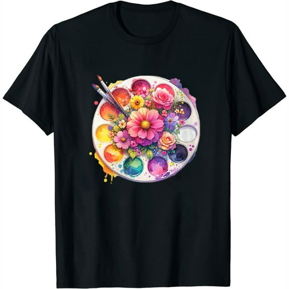 Womens It's A Good Day To Make Some Art Art Teacher Round Neck T-Shirt Black