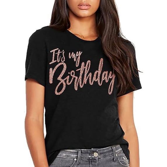 Womens It's My Birthday T-Shirt - Birthday Squad & Party Crew Birthday Queen Shirts